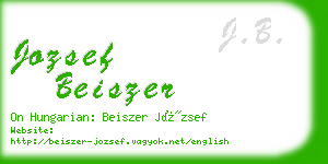 jozsef beiszer business card